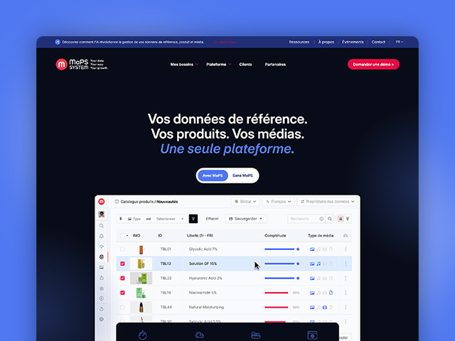 Aperçu du projet Maps System par l'Agence KN