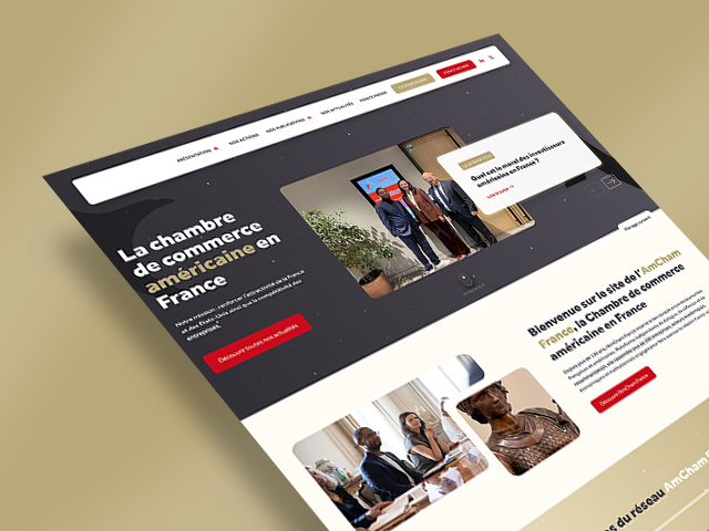 Aperçu du projet AmCham France par l'Agence KN