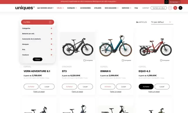 Exemple de boutique en ligne sur WooCommerce