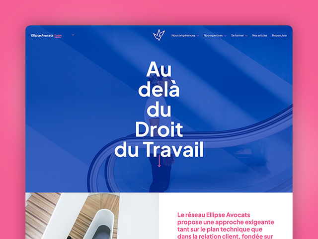 Aperçu du projet Ellipse Avocats par l'Agence KN
