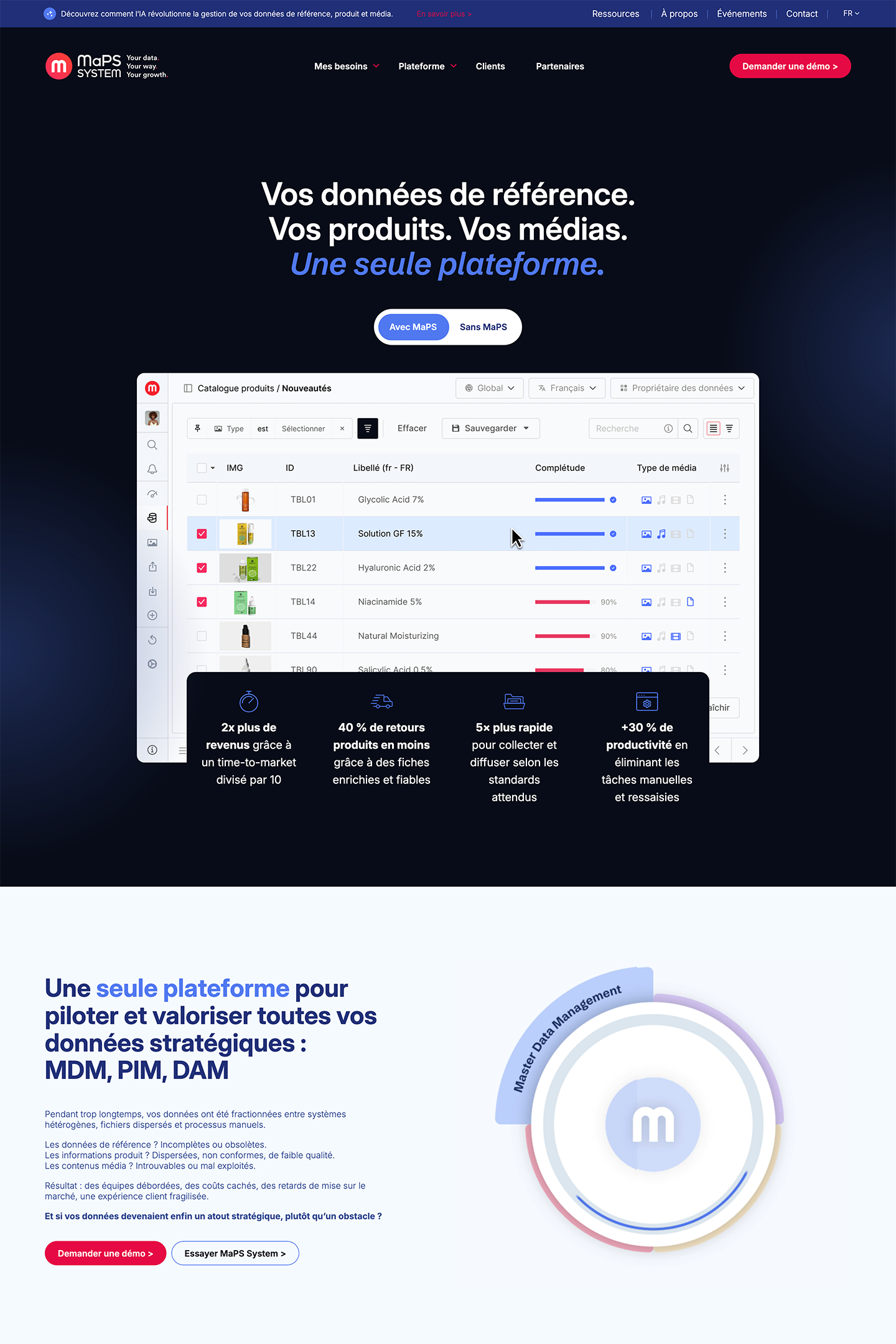Capture du site Maps System réalisé par l'Agence KN