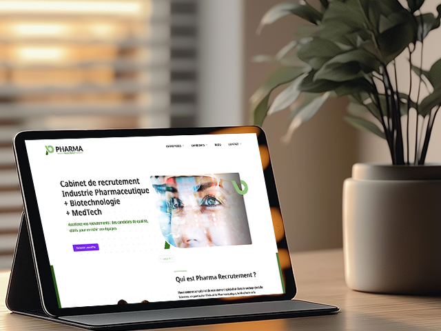 Aperçu du projet Pharma Recrutement par l'Agence KN