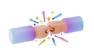 Rendu 3D d'une main animée