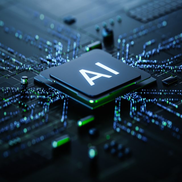 Puce d'intelligence artificielle sur un circuit imprimé